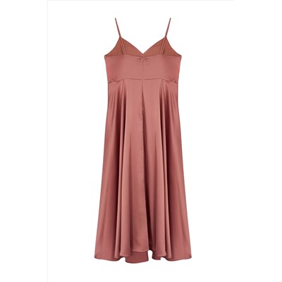 Лосось вешалка Cruve воротничком A-kesim Long Plating Press/Night/Harduation/Guncagement Dress TBBSS24AD00004