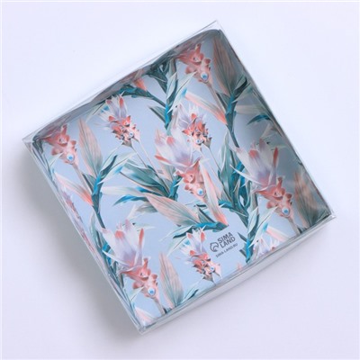 Коробка для печенья, кондитерская упаковка с PVC крышкой, Make your life sweet, 10.5 х 10.5 х 3 см