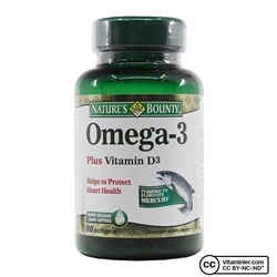 Nature's Bounty Омега-3 плюс витамин D3 60 капсул