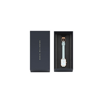Reloj de cuarzo de piel, nácar y chapado en oro rosa - Celeste