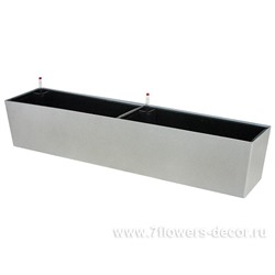 Кашпо PLANTA VITA "Balcony Stone grey" с автополивом (пластик), 100х19хH19 см