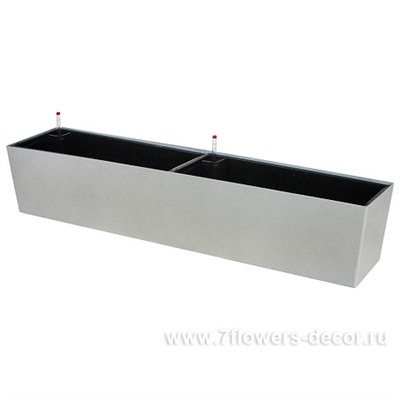 Кашпо PLANTA VITA "Balcony Stone grey" с автополивом (пластик), 100х19хH19 см