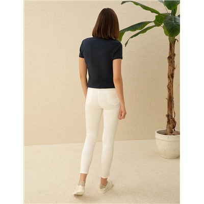 Ecru Skinny Fit Canvas брюки
