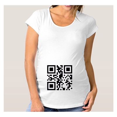Футболка для беременных "Baby Inside" QR код