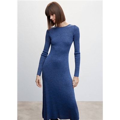 Vestido punto lúrex -  Mujer | MANGO OUTLET España