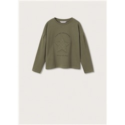 Camiseta manga larga mensaje -  Niña | MANGO OUTLET España
