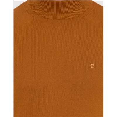 Brown Slim Fit Half Fisherman воротник базовый трикотажный свитер
