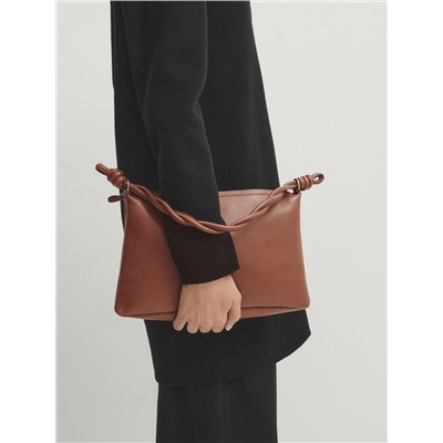 Mini bolso hombro piel napa asa trenzada