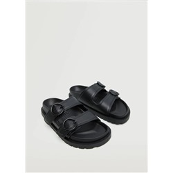 Sandalia tiras hebilla -  Mujer | MANGO OUTLET España