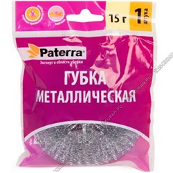 Мочалка д/посуды металлич.15г,плетен,кругл, д/стойких загряз,пакет (100)
