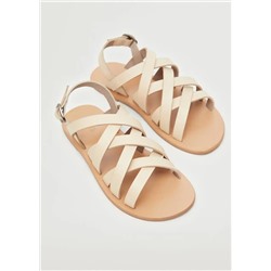 Sandalia piel tiras -  Niña | MANGO OUTLET España