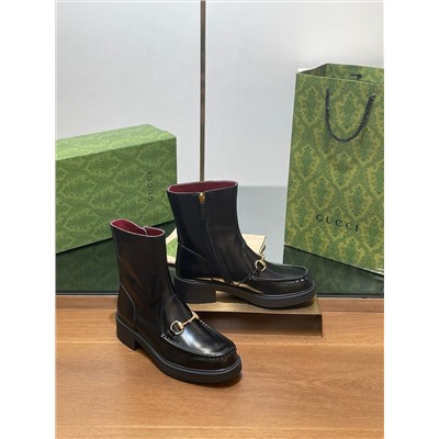 ботильоны с  деталью HORSEBIT Gucci