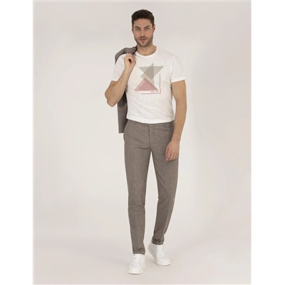 Red Slim Fit Printed Велосипедный велосипед T -For