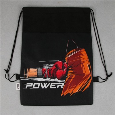 Мешок для обуви Power, нетканое полотно, размер 30×40 см
