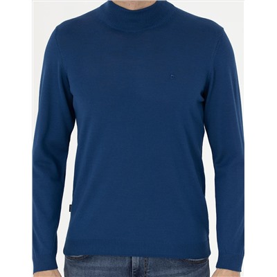 Индиго Slim Fit Half Fisherman воротнич