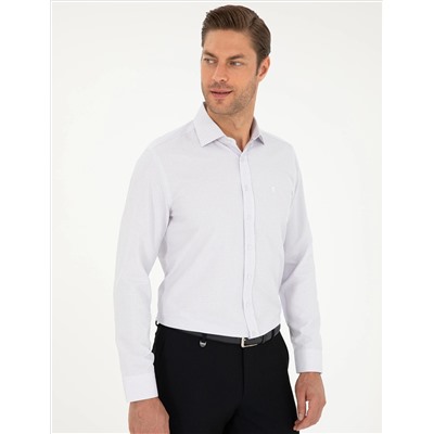 Purple Slim Fit рубашка с длинным рукавом