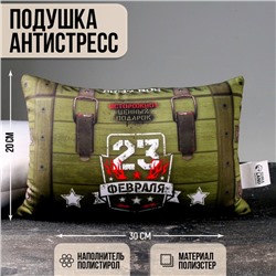 Подушка декоративная антистресс «23 февраля», 30 х 20 см