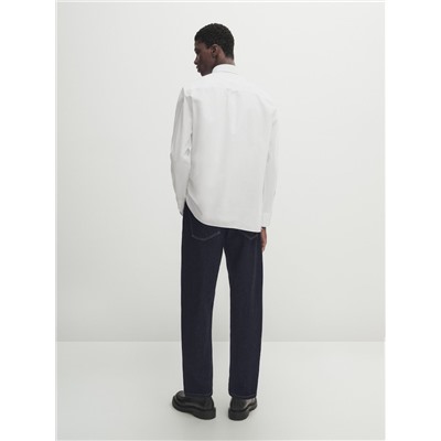 Camisa oxford algodón soft wash regular fit