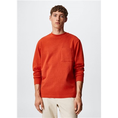 Camiseta algodón manga larga -  Hombre | MANGO OUTLET España
