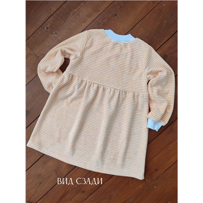 Платье Велюр с длинным рукавом 33054