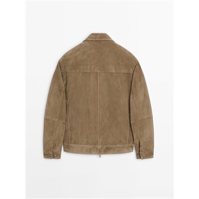 Chaqueta trucker piel ante