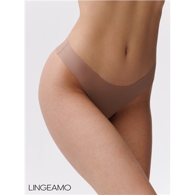 Бесшовные трусы стринги Lingeamo коричневый ВР-03 (118)