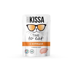 Влажный корм "Kissa" для кошек, курица в соусе, 75 г