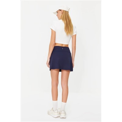 Dark Mavy Blue Offeructor Printed 2 -Layer Short Short Tennis Sport Sport