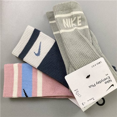 Классные цветные носки Nik*e  👕  3 пары в пачке  С махрой внутри  7 вариантов наборов