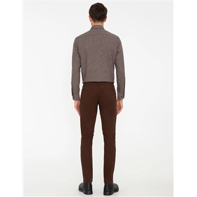 Brown Slim Fit Canvas Bloys