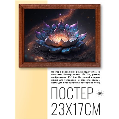 POSG-0251 Постер в рамке 23x17см Лотос