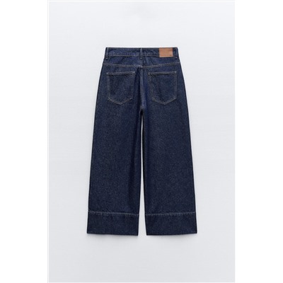 JEANS Z1975 WIDE LEG CROP TIRO ALTO NERVIO FRONTAL