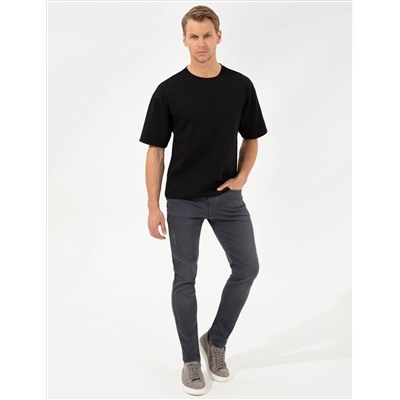 Black Fort Fit Printed Bike Bike T -For