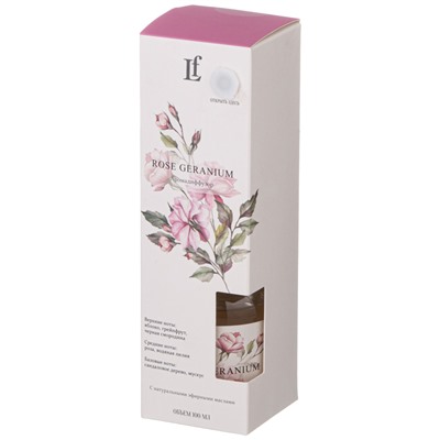 ДИФФУЗОР АРОМАТИЧЕСКИЙ "ROSE GERANIUM" 100 МЛ