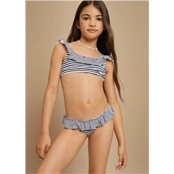 Bikini rayas volante -  Niña | MANGO OUTLET España