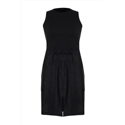 Black A -Line Plaving Dress TBBSS24AH00023