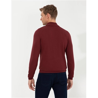 Bordeaux Slim Fit Half Fisherman воротник основной трикотаж казах