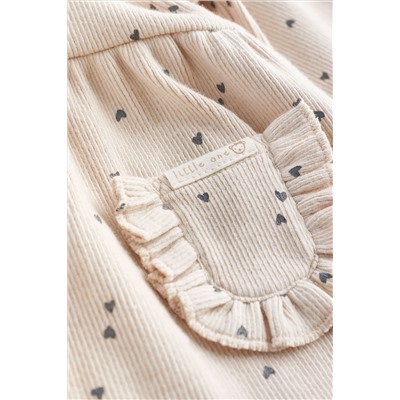 Beige Bear Baby T-Shirts and Leggings 4 Piece Set