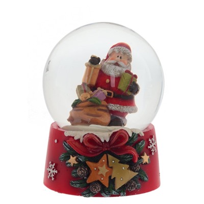 Фигурка декор в стекл шаре "Дед Мороз ", D6,5 см, L6,5 W6,5 H8 см, 2в.