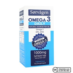 Sorvagen Omega 3 Daily 1000 мг рыбьего жира 50 капсул