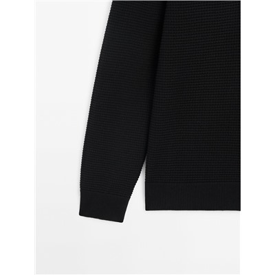 Jersey punto estructura cuello polo