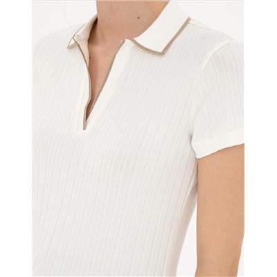 Ecru Slim Fit Knitwear T -Fork