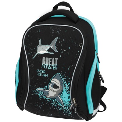 Ранец Berlingo Nova "Sea monster" 37*28*18см, 2 отделения, 2 кармана, анатомическая спинка