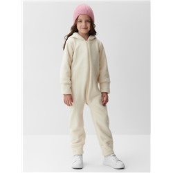 Комбинезон флисовый детский MINAKU: Fleece Soft, бежевый, рост 128 см