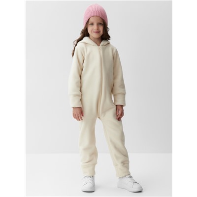 Комбинезон флисовый детский MINAKU: Fleece Soft, бежевый, рост 128 см