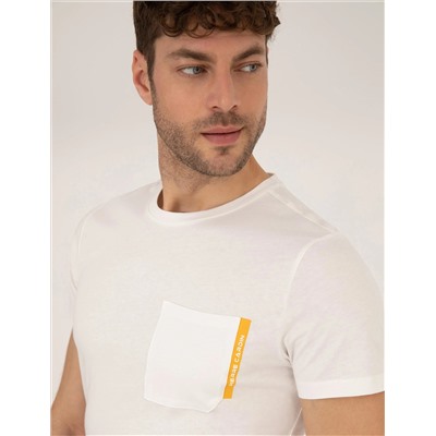 Ekru Slim Fit Pocket Bicycle T -For