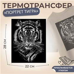 Термотрансфер «Портрет тигра», 22 × 28 см, цена за 1 лист