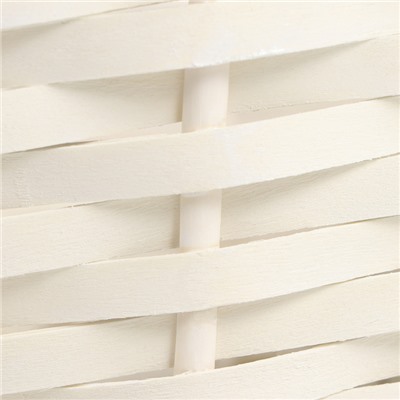 Набор корзин плетёных, 3 шт., 36×36×14 см, 30×30×13 см, 25×25×11 см, ива, белая