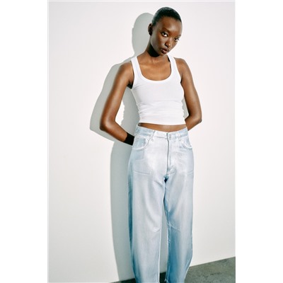 JEANS TRF BAGGY BALLOON FOIL TIRO MEDIO