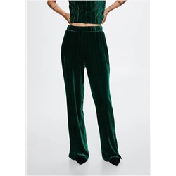 Pantalón recto terciopelo -  Mujer | MANGO OUTLET España